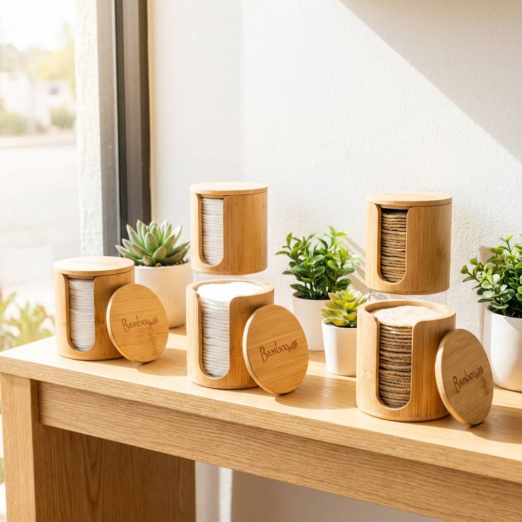 Bamboo Switch - Bamboo Facial Rounds Holder