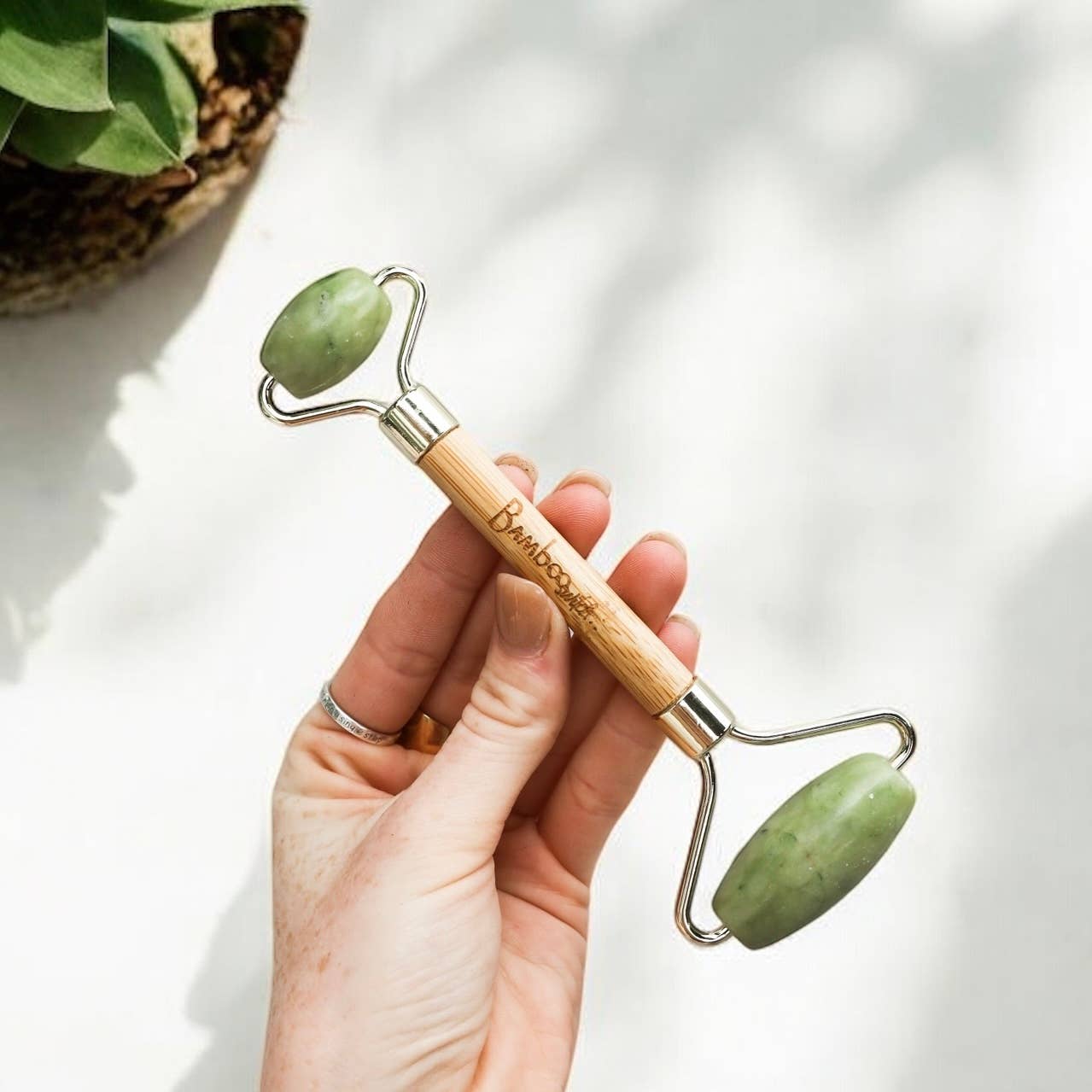 Bamboo Switch - Bamboo Facial Roller | Jade Stone | Earth Day Bestseller
