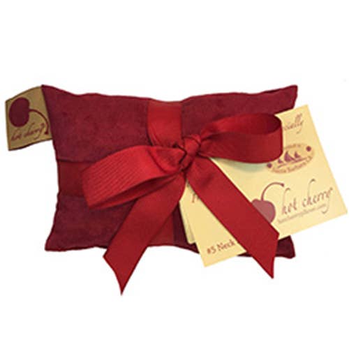 Hot Cherry Pillows - Neck Wrap -Red Ultra Suede