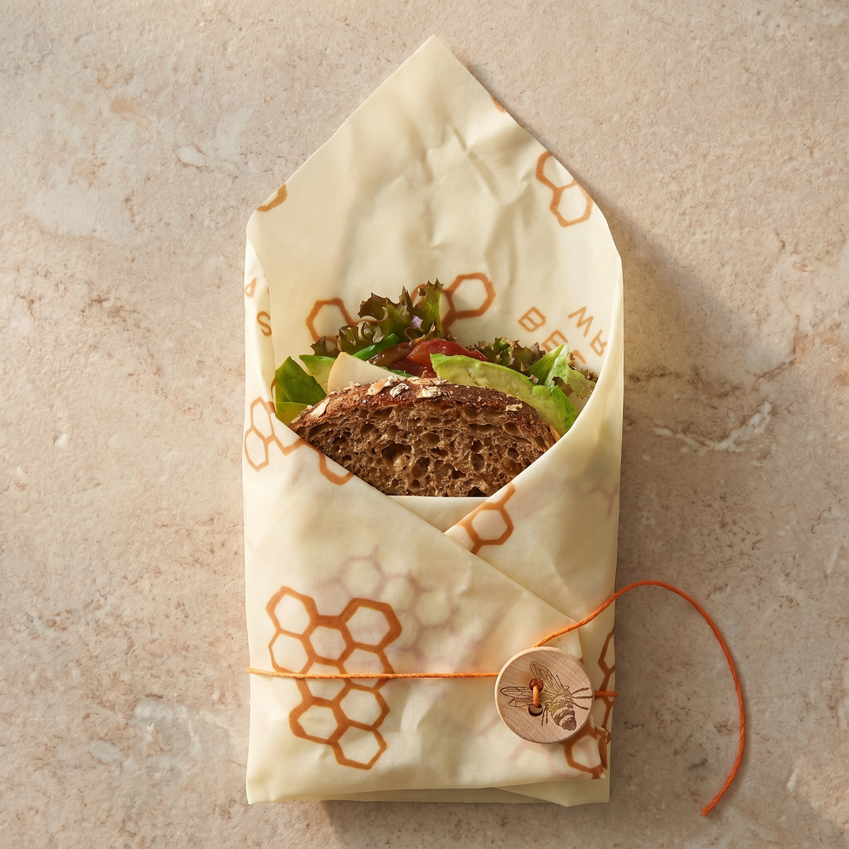 Bee's Wrap - Bees Wrap Reusable Beeswax Sandwich Wrap - Honeycomb Print