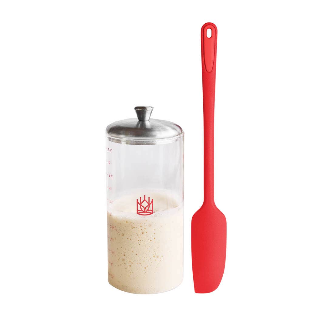 HIC - Harold Import Co. - Petite Glass Sourdough Storage Crock Set