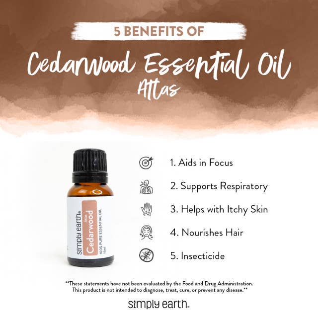 Simply Earth - Cedarwood Atlas Essential Oil 15ml