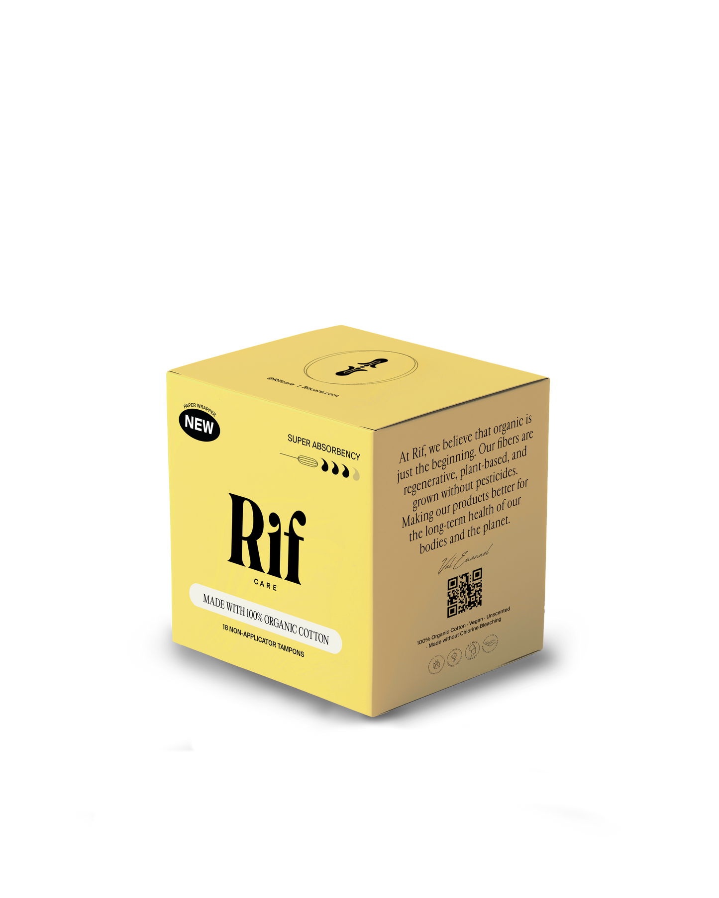 Rif Care - Super Absorbency Organic Non-Applicator Tampons (18 ct)