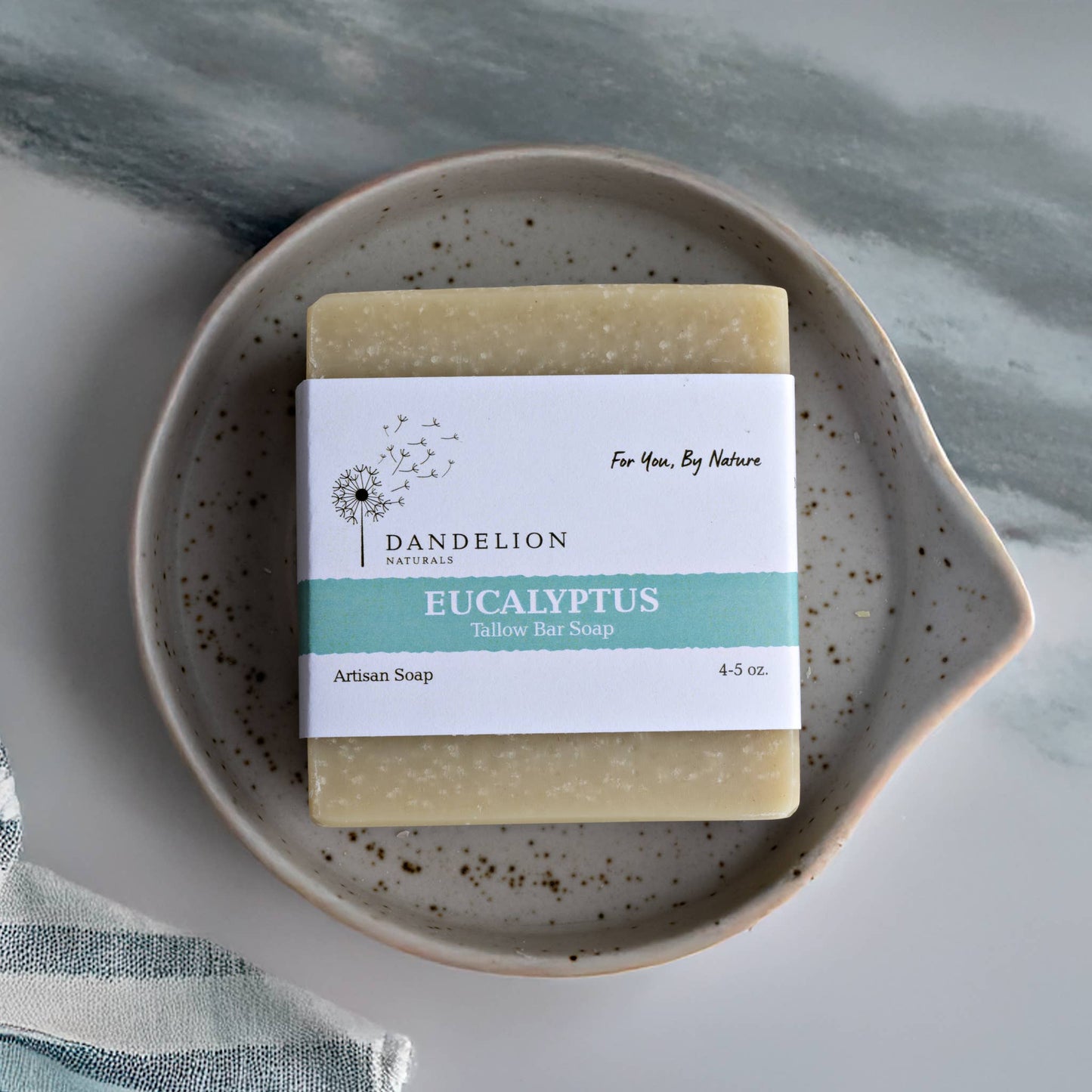 Dandelion Naturals - Eucalyptus Tallow Bar Soap | Tallow Skin Care | Tallow Soap