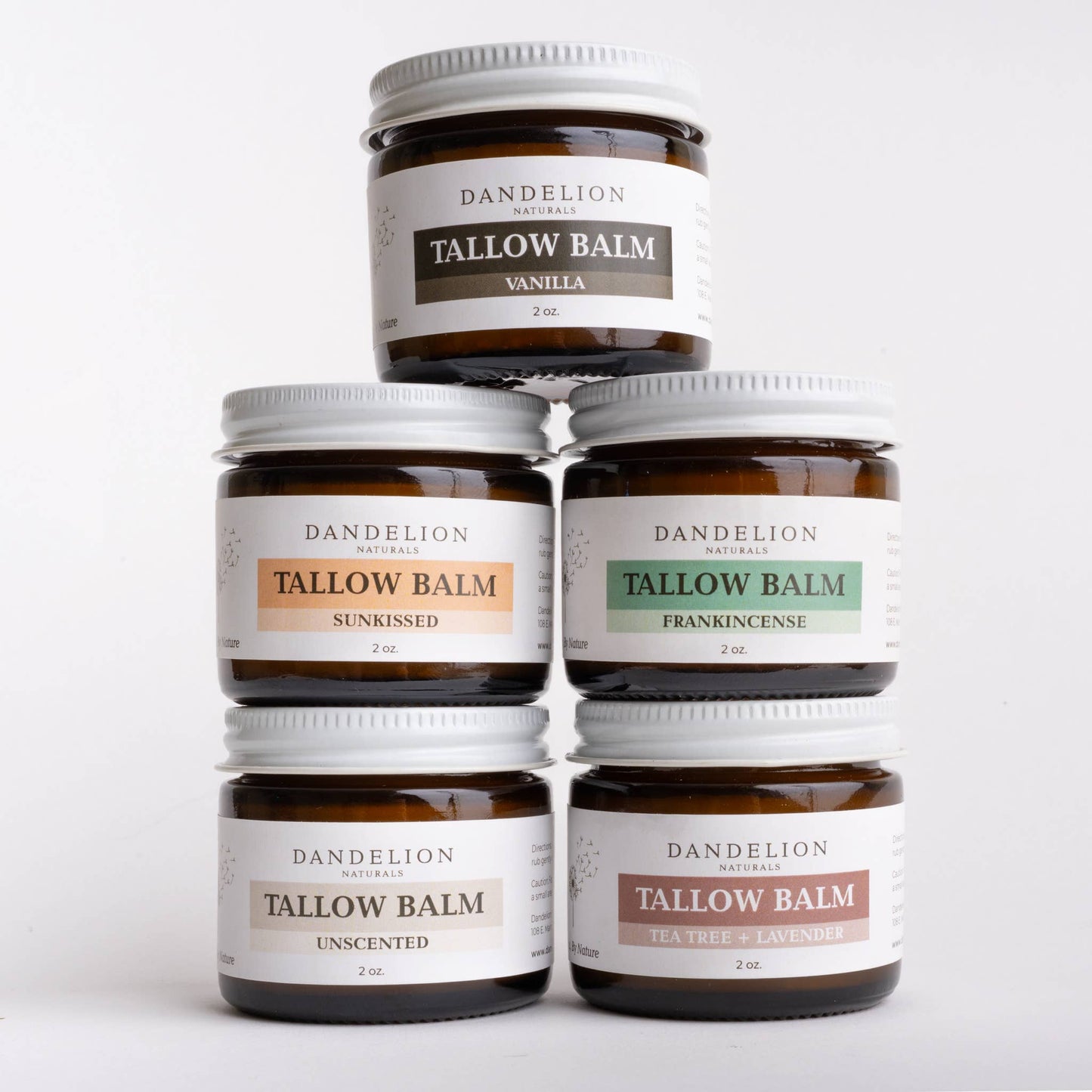 Dandelion Naturals - Unscented Grass Fed Tallow Balm with Organic Olive Oil