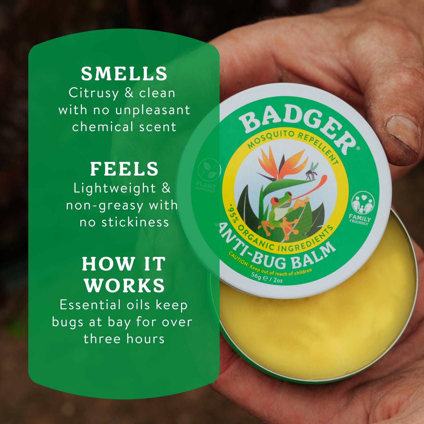 Badger - Badger Bug Repellent Tin, Organic and Deet-Free