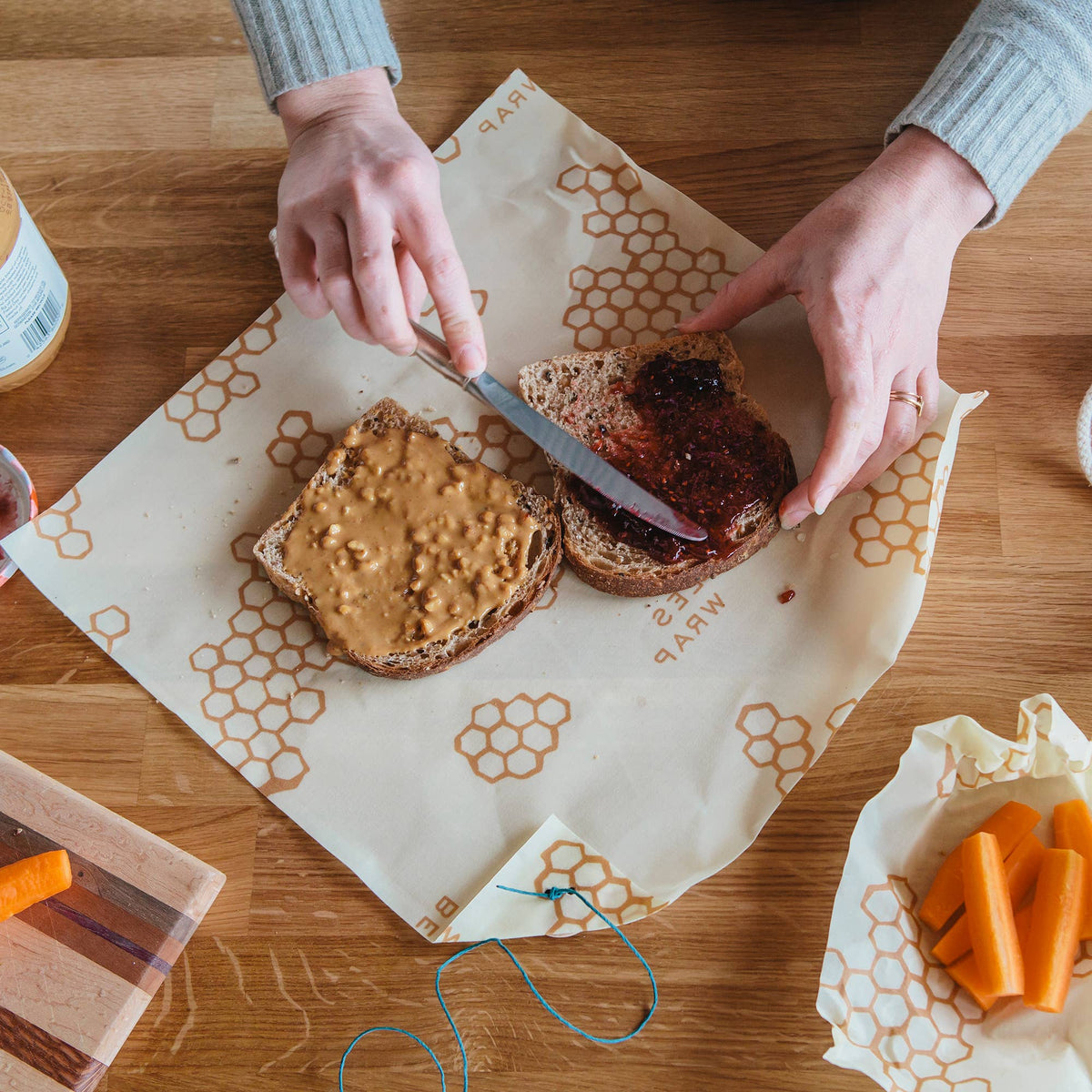 Bee's Wrap - Bees Wrap Reusable Beeswax Sandwich Wrap - Honeycomb Print