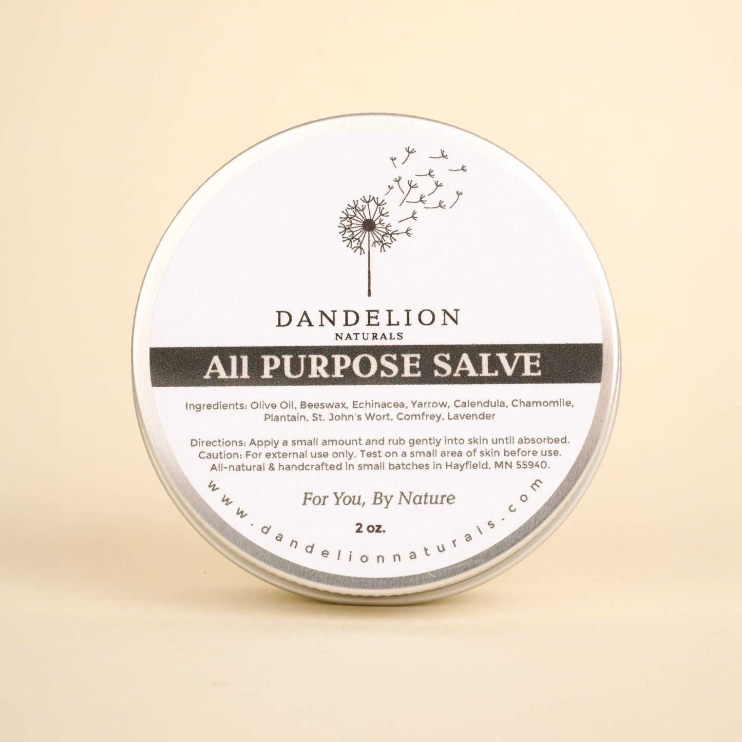 Dandelion Naturals - All Purpose Salve | Calendula + Comfrey + Chamomile + Yarrow