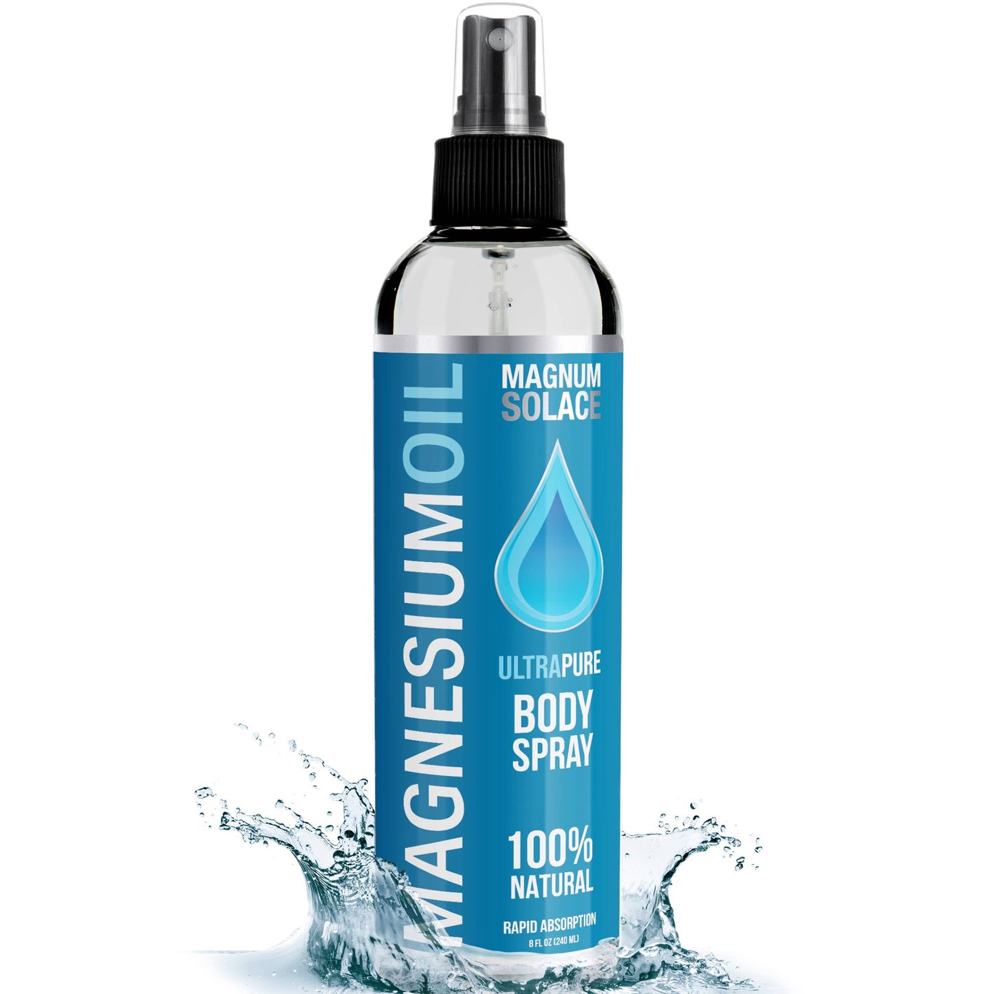 Magnum Solace - Magnesium Oil Spray for Restless Legs, Sleep, Muscle Relief: 64 oz Half Gallon