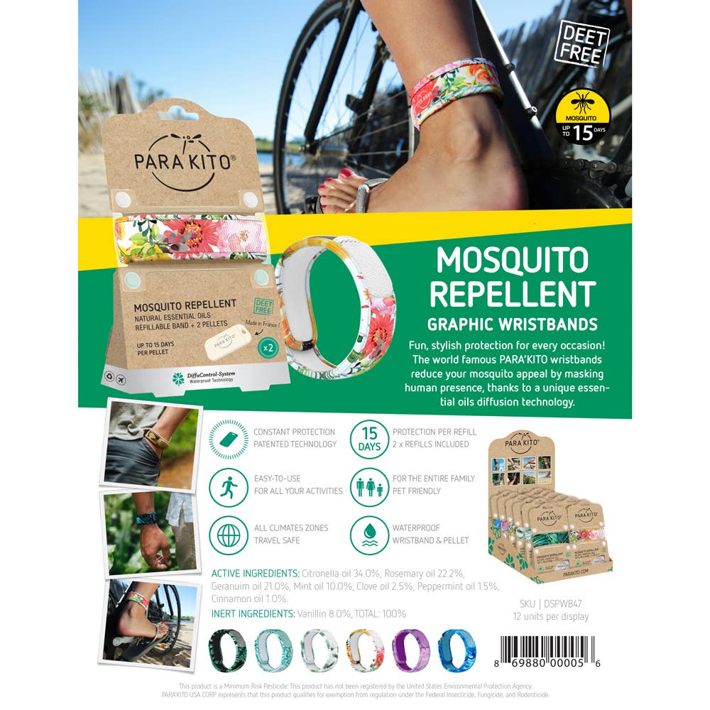 Natural Mosquito Repellent Wristband - Graphic