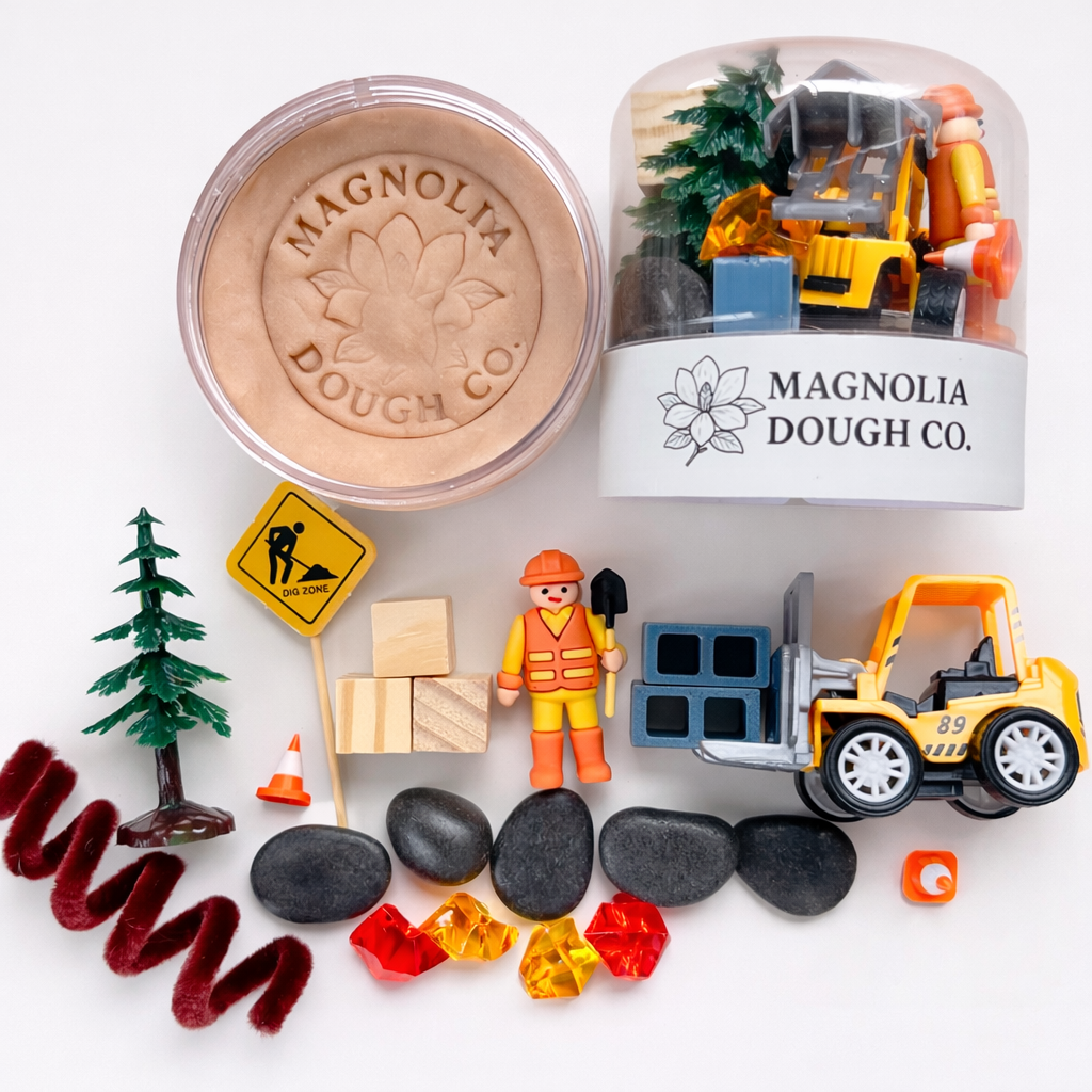 Magnolia Dough Co. - Sensory Play Kit – Construction Theme Toddler Toy
