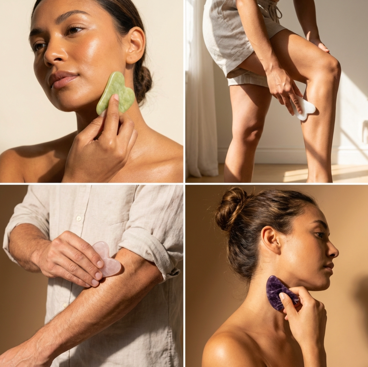 Bamboo Switch - Rose Quartz Gua Sha | Facial Stone | Earth Day Bestseller