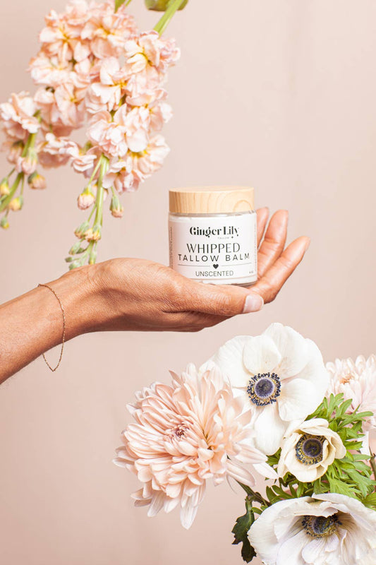 Ginger Lily Tallow - Whipped Tallow Balm - with organic grass fed+finished tallow