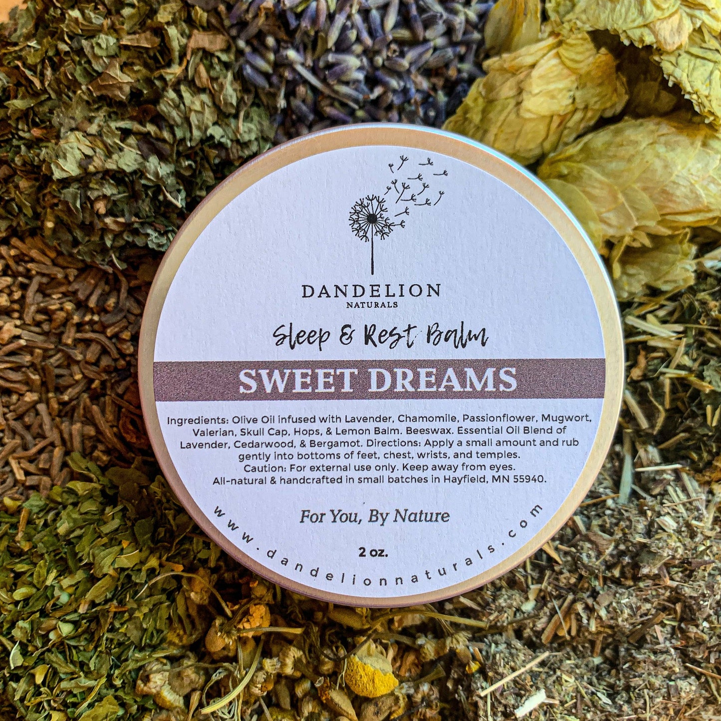 Dandelion Naturals - Sweet Dreams | Sleep Balm | Calming Salve | Bedtime Salve