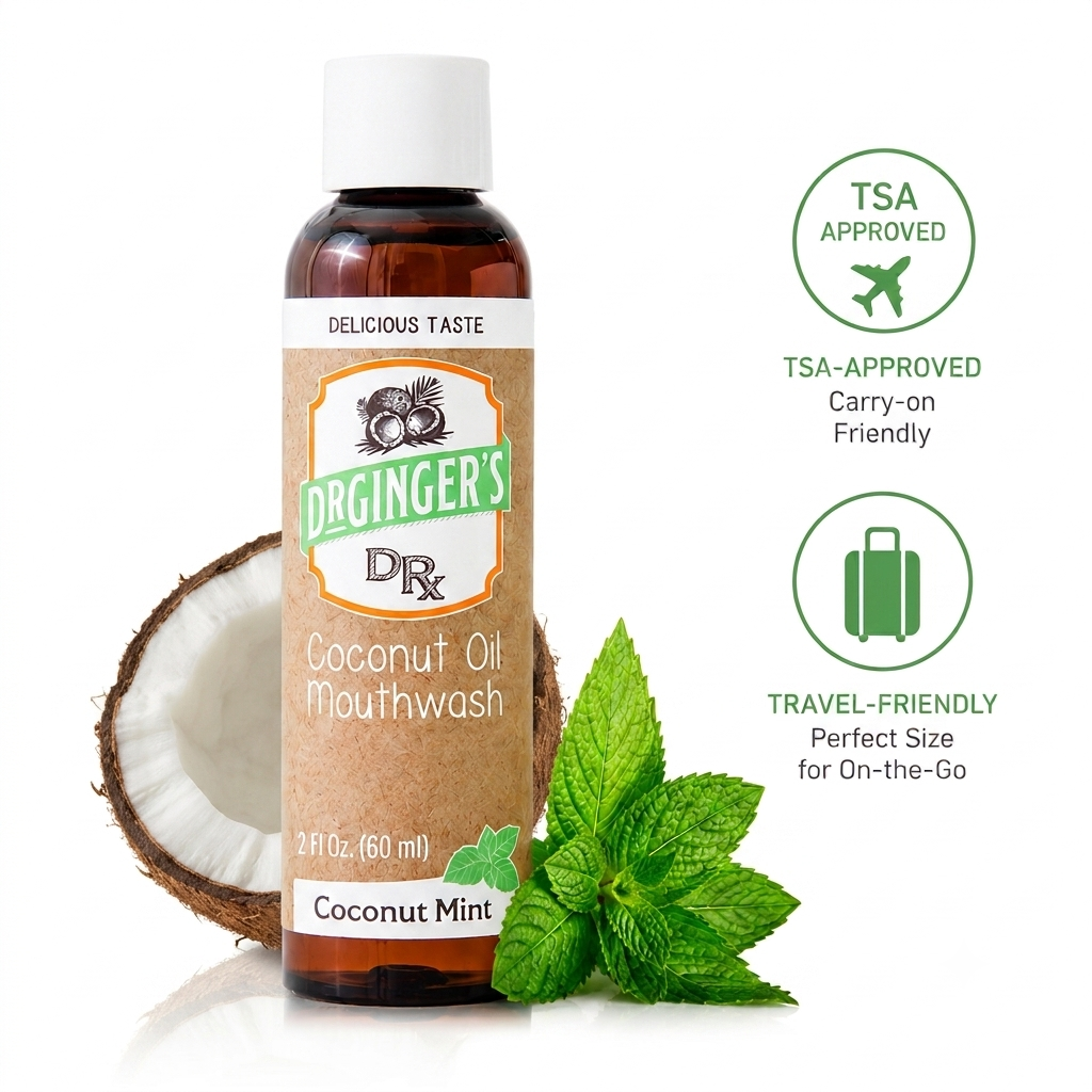 Dr. Ginger's | Coconut Powered Oral Care - Coconut Powered™ Oil Pulling Mouthwash | 2oz Travel Size