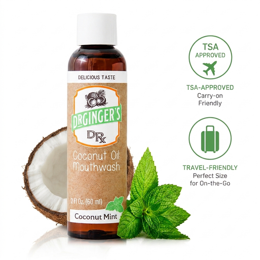 Dr. Ginger's | Coconut Powered Oral Care - Coconut Powered™ Oil Pulling Mouthwash | 2oz Travel Size