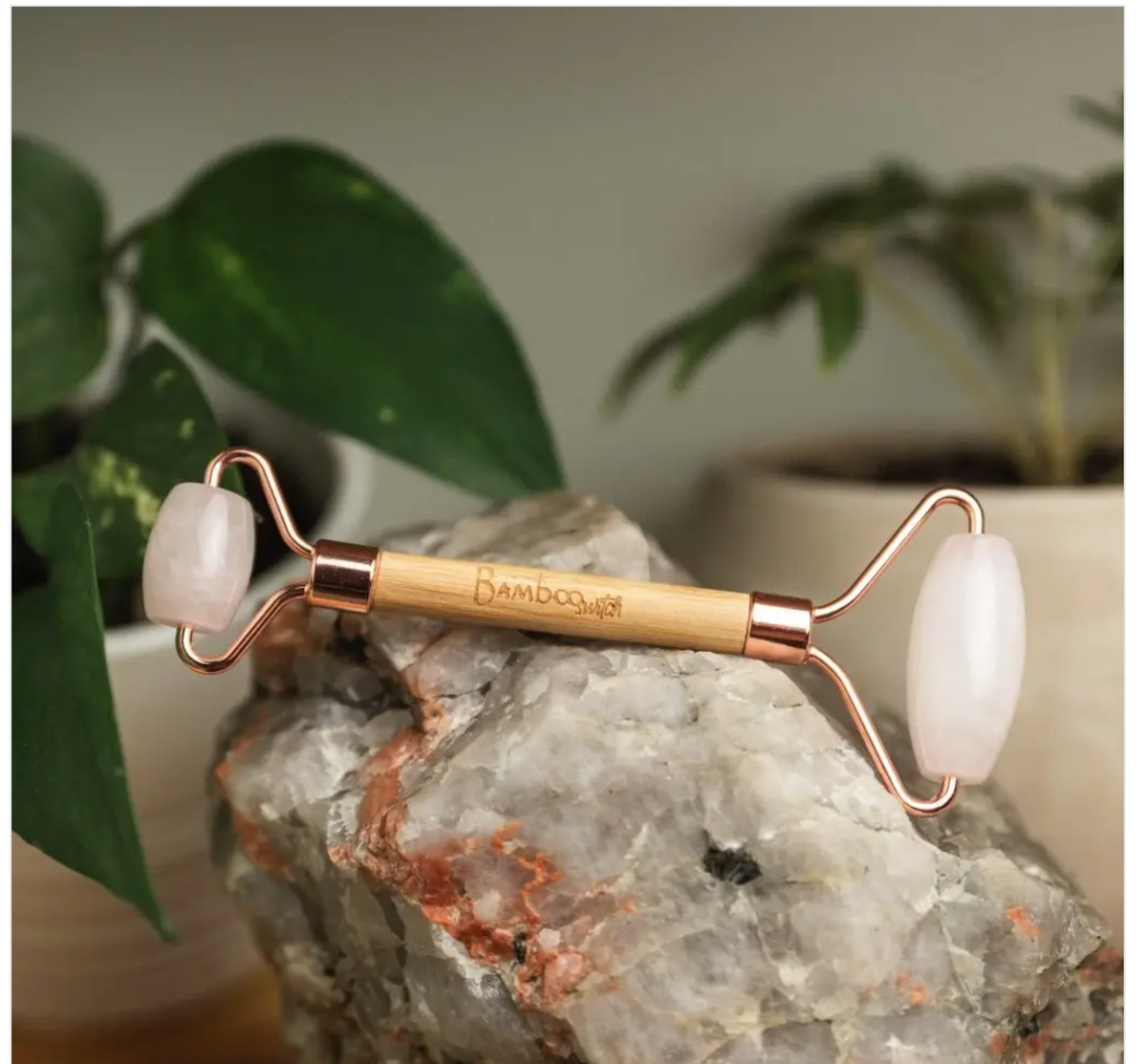 Bamboo Switch - Rose Quartz Facial Roller