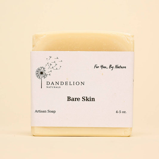 Dandelion Naturals - Unscented Vegan Bar Soap | Cold Process Bar soap | Bare Skin