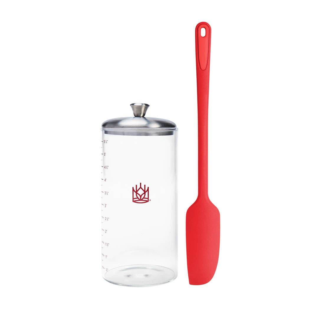 HIC - Harold Import Co. - Petite Glass Sourdough Storage Crock Set