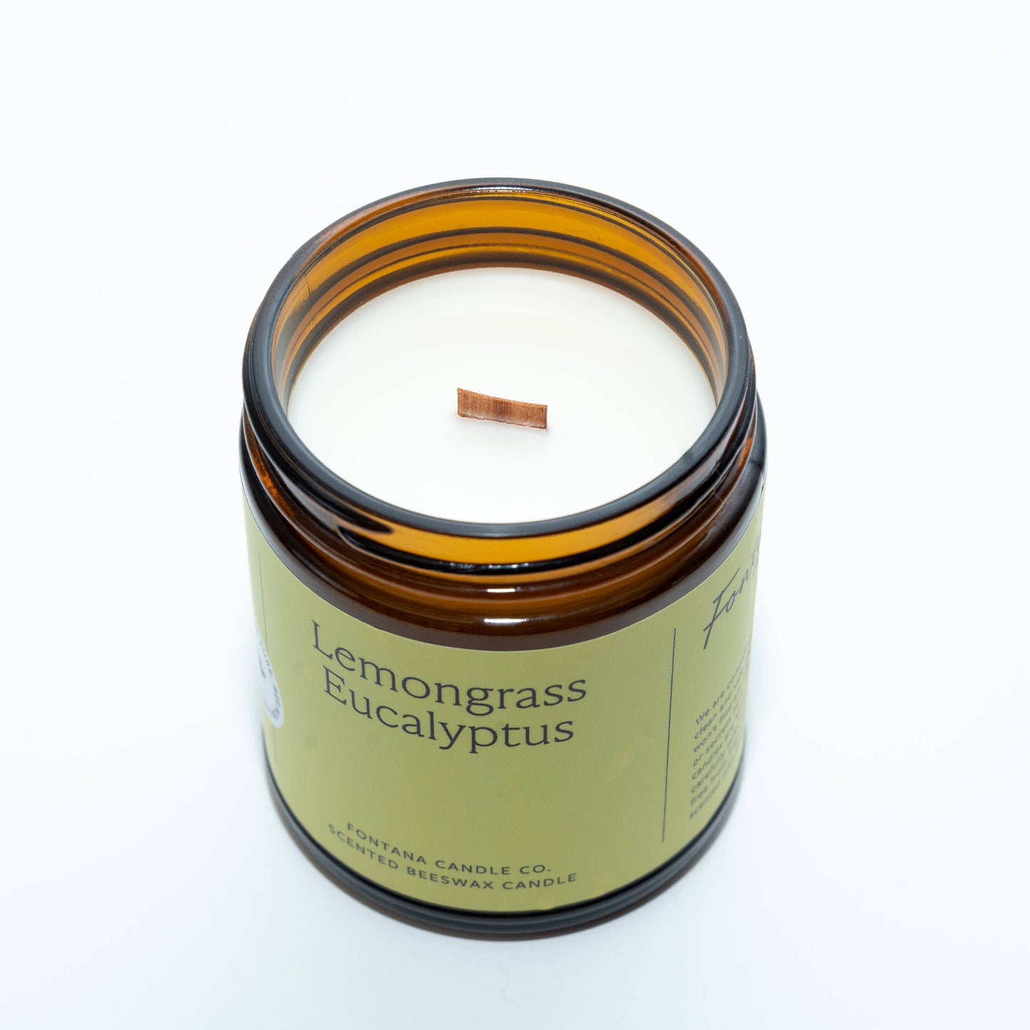 Fontana Candle Co. - Lemongrass Eucalyptus Beeswax & Essential Oil Jar Candle