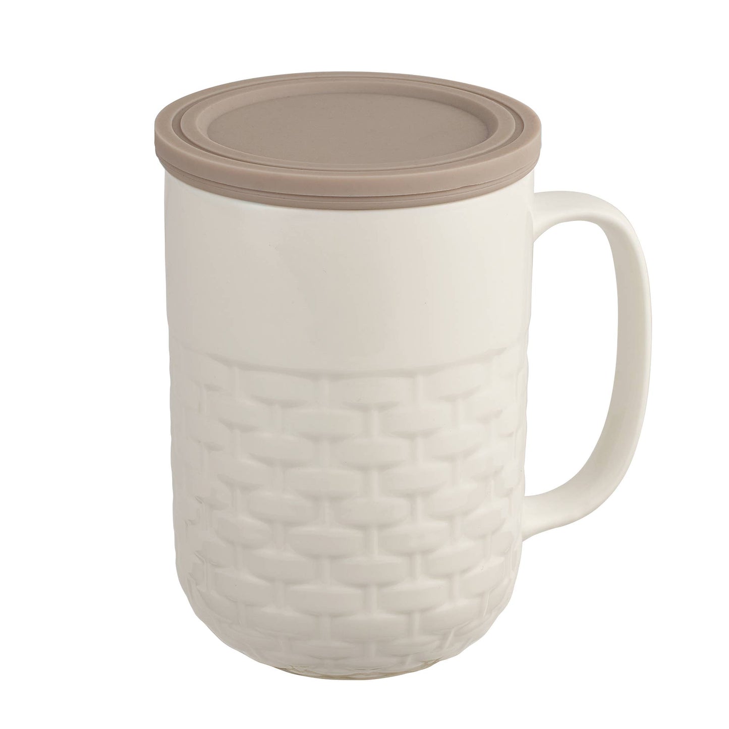 CasaWare - Weave 15oz Tea Infuser Mug White