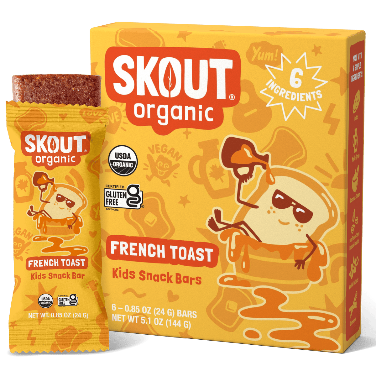 Skout Organic - Skout Organic French Toast Kids Snack Bar | Plant-Based