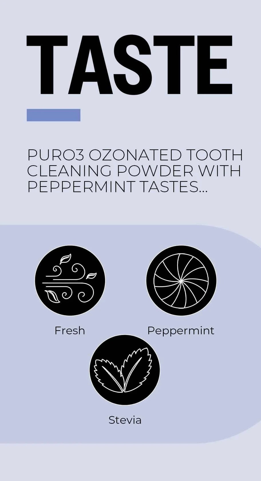 PurO3 Ozonated Tooth Powder Sample Size