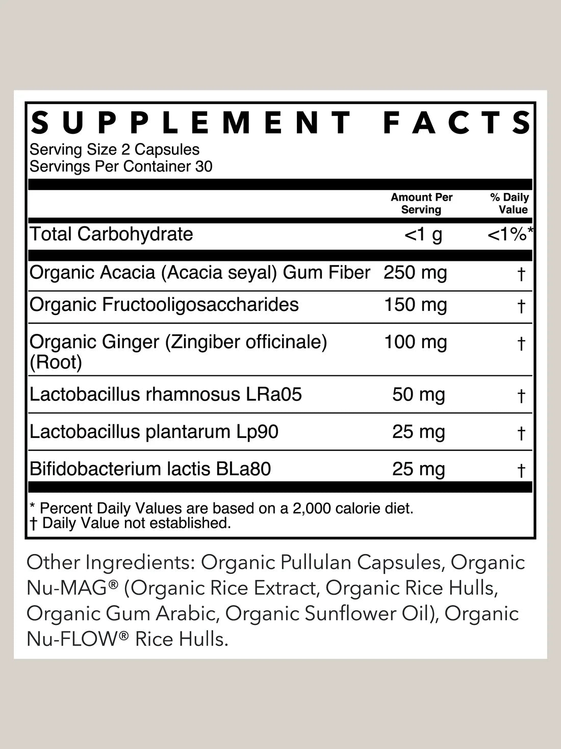 Rowe Casa Organics Gut + Digestive Probiotic Support | 60 Capsules
