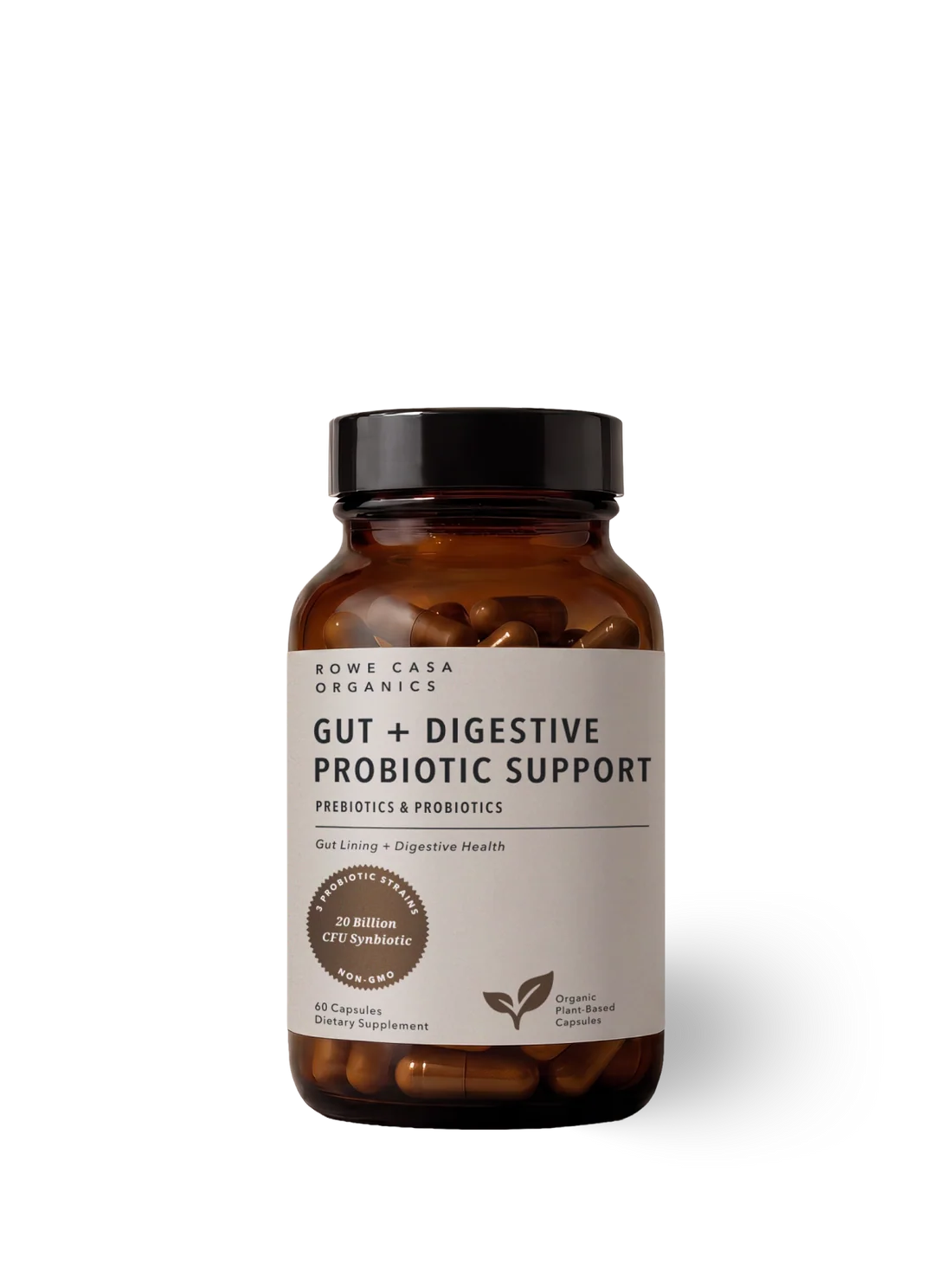 Rowe Casa Organics Gut + Digestive Probiotic Support | 60 Capsules