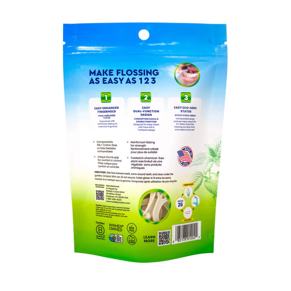 EcoClean Floss Pick – The Only USA-Made Compostable Floss Picks
