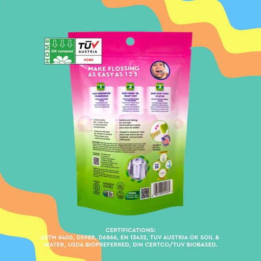 EcoFlex Floss Picks – Kid-Friendly, USA-Made Eco Friendly Floss Picks