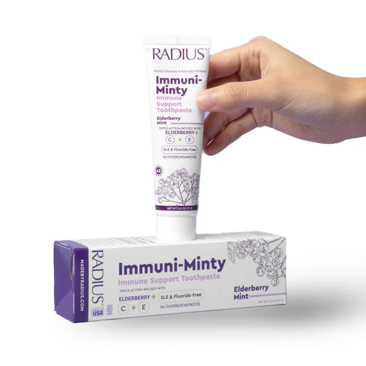 IMMUNI-MINTY Immune Support Toothpaste, Elderberry Mint – The Fluoride-Free Toothpaste with Hydroxyapatite