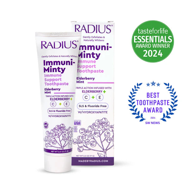 IMMUNI-MINTY Immune Support Toothpaste, Elderberry Mint – The Fluoride-Free Toothpaste with Hydroxyapatite