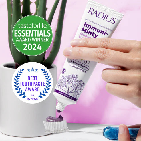IMMUNI-MINTY Immune Support Toothpaste, Elderberry Mint – The Fluoride-Free Toothpaste with Hydroxyapatite