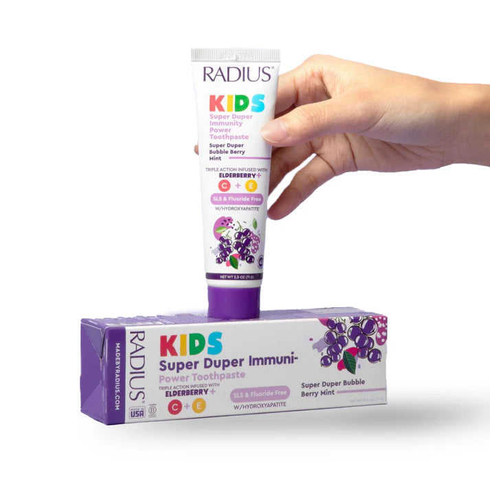 Super Duper Immune Support Toothpaste for Kids – The Hydroxyapatite Toothpaste for Kids in Bubble Berry Mint