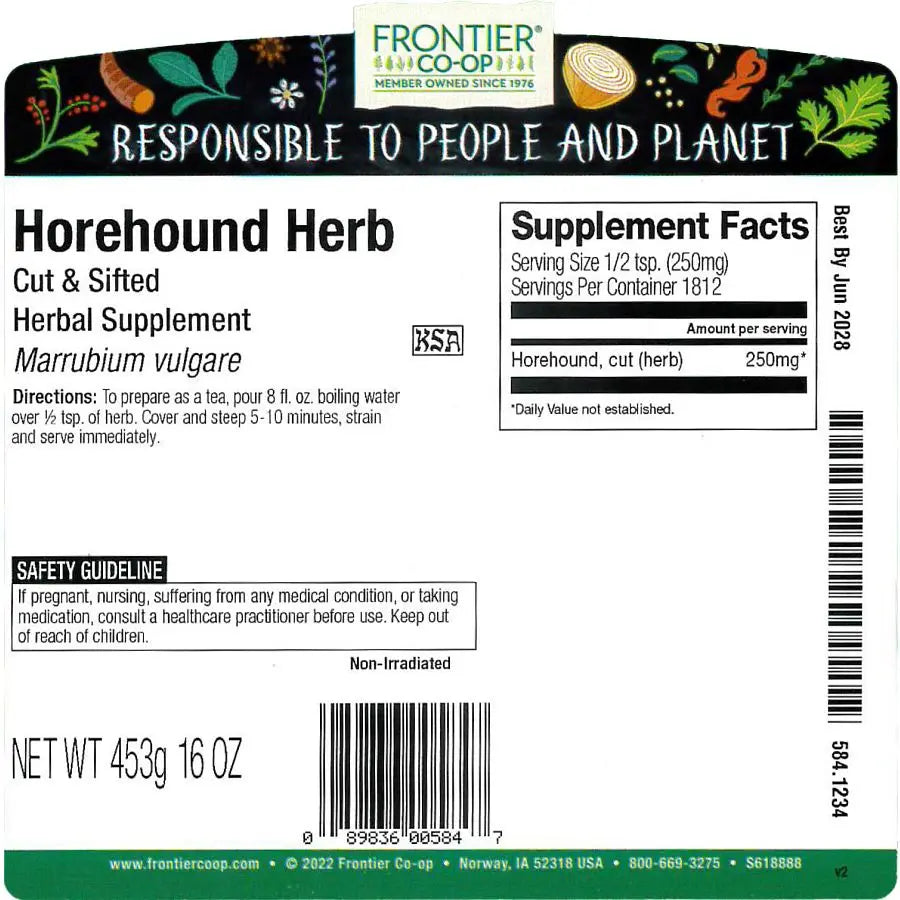 Frontier Co-op Horehound Herb, Cut & Sifted