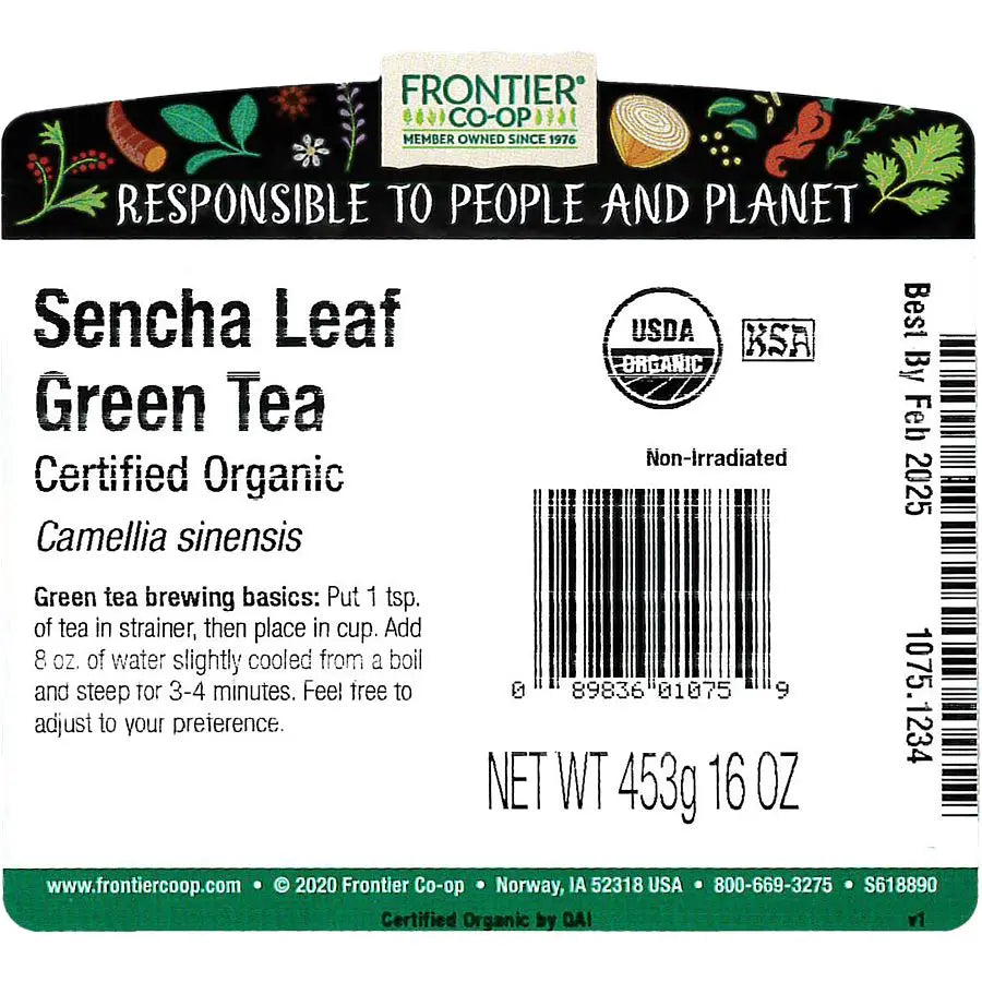Frontier Co-op Sencha Leaf Tea, Organic