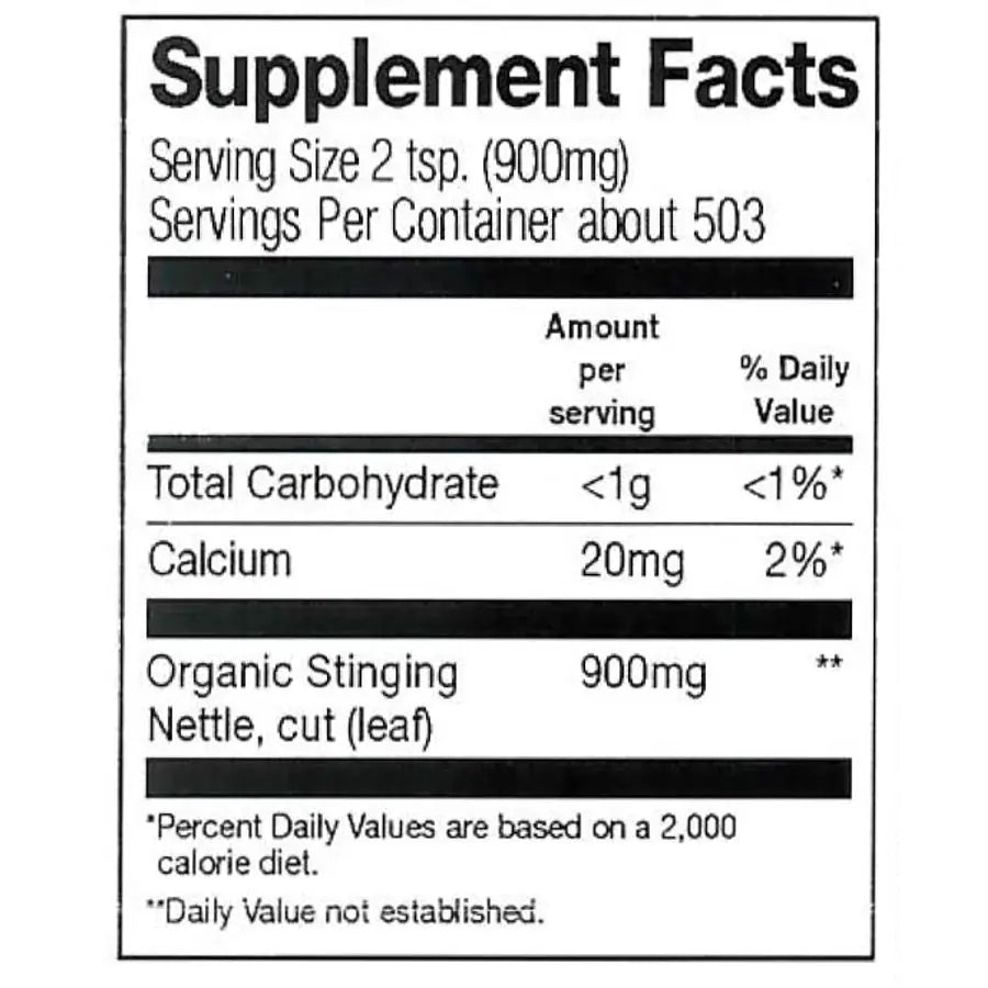Frontier Co-op Stinging Nettle Leaf, Cut & Sifted, Organic
