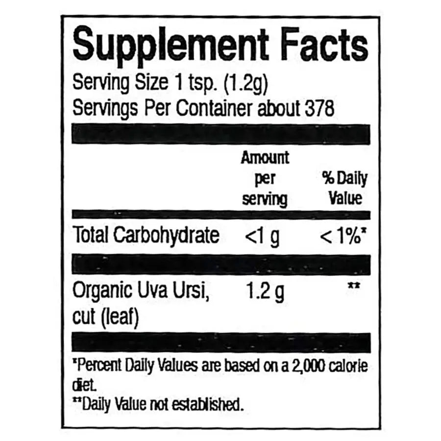 Frontier Co-op Uva Ursi Leaf, Cut & Sifted, Organic