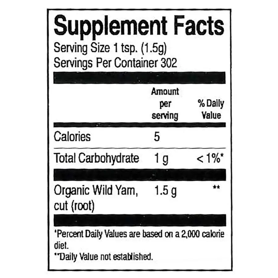 Frontier Co-op Wild Yam Root, Cut & Sifted, Organic