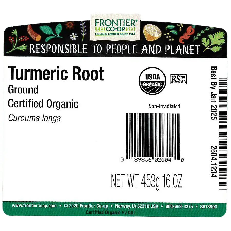 Frontier Co-op Turmeric Root, Ground, Organic