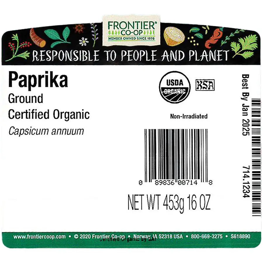 Frontier Co-op Paprika, Ground, Organic
