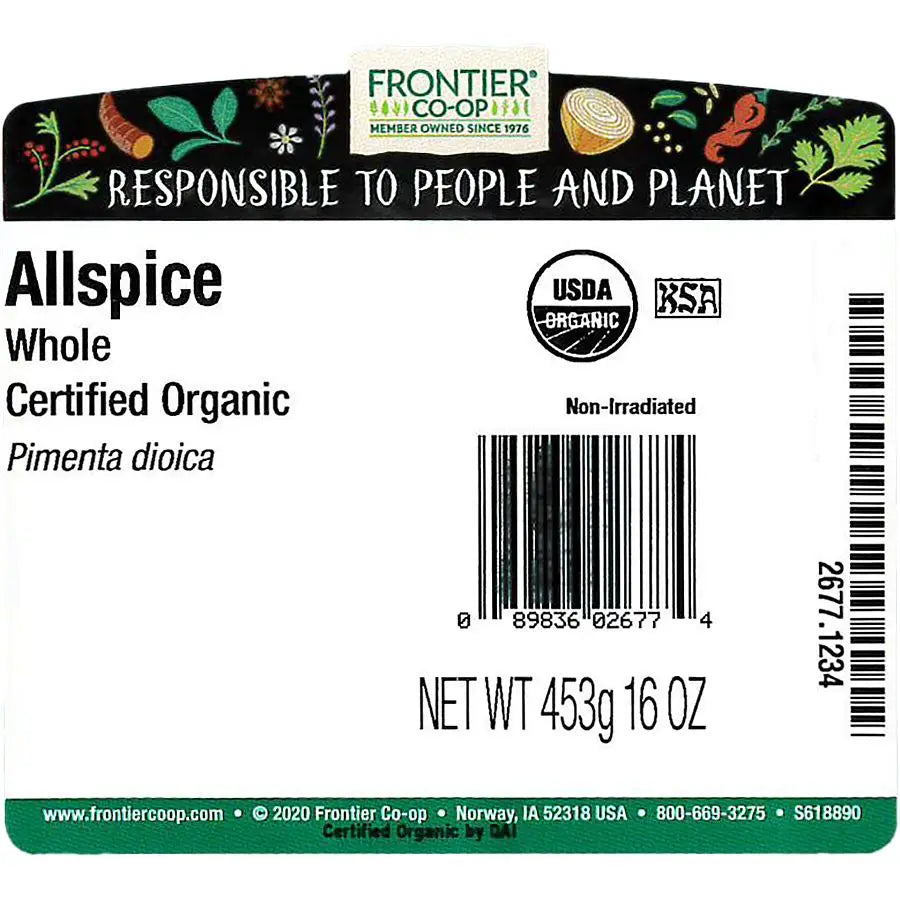 Frontier Co-op Allspice, Whole, Organic