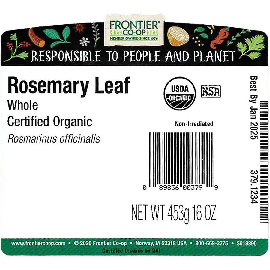 Frontier Co-op Rosemary Leaf, Whole, Organic
