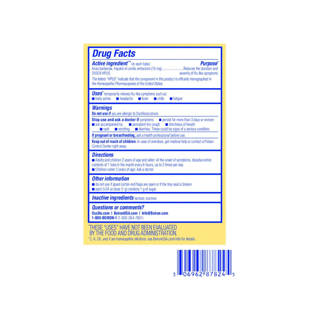 Oscillococcinum - Flu-like Symptoms