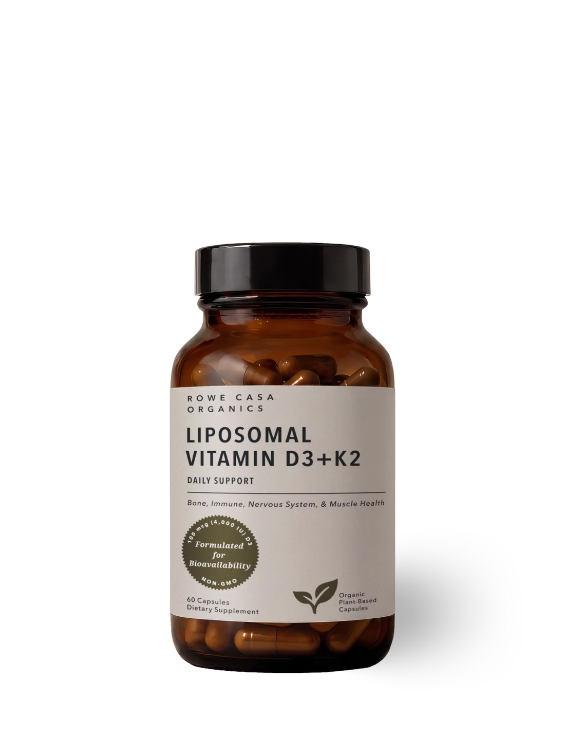 Rowe Casa Organics Liposomal Vitamin D3 + K2 | 60 Capsules