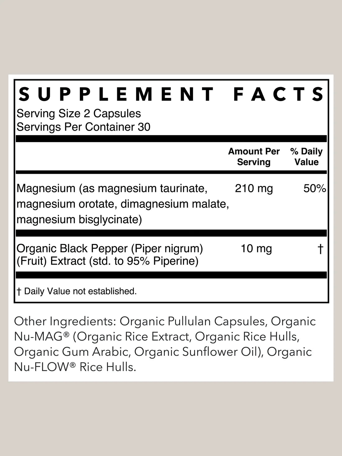 Rowe Casa Organics Magnesium Complex | 60 Capsules