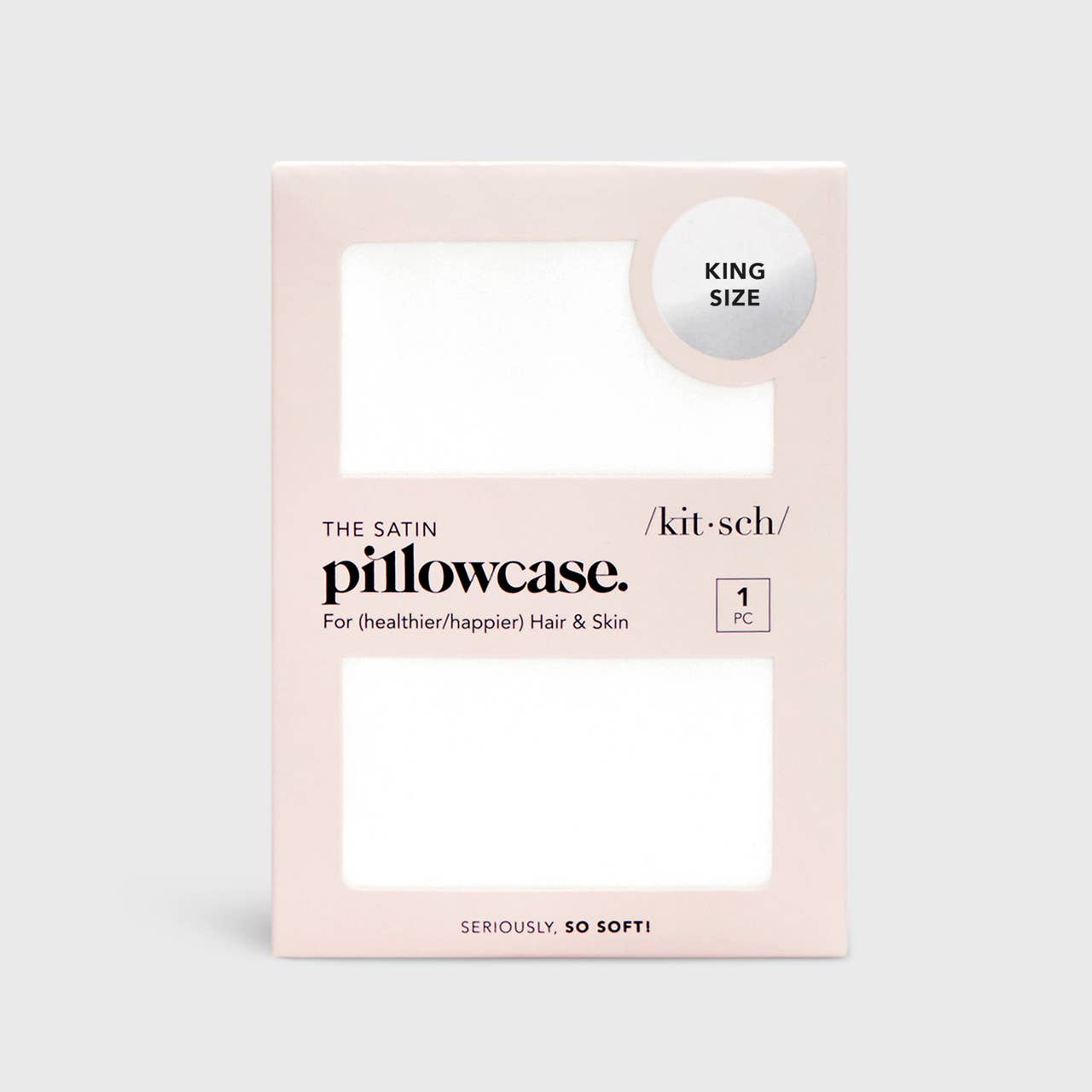 KITSCH - Satin Pillowcase King - Ivory