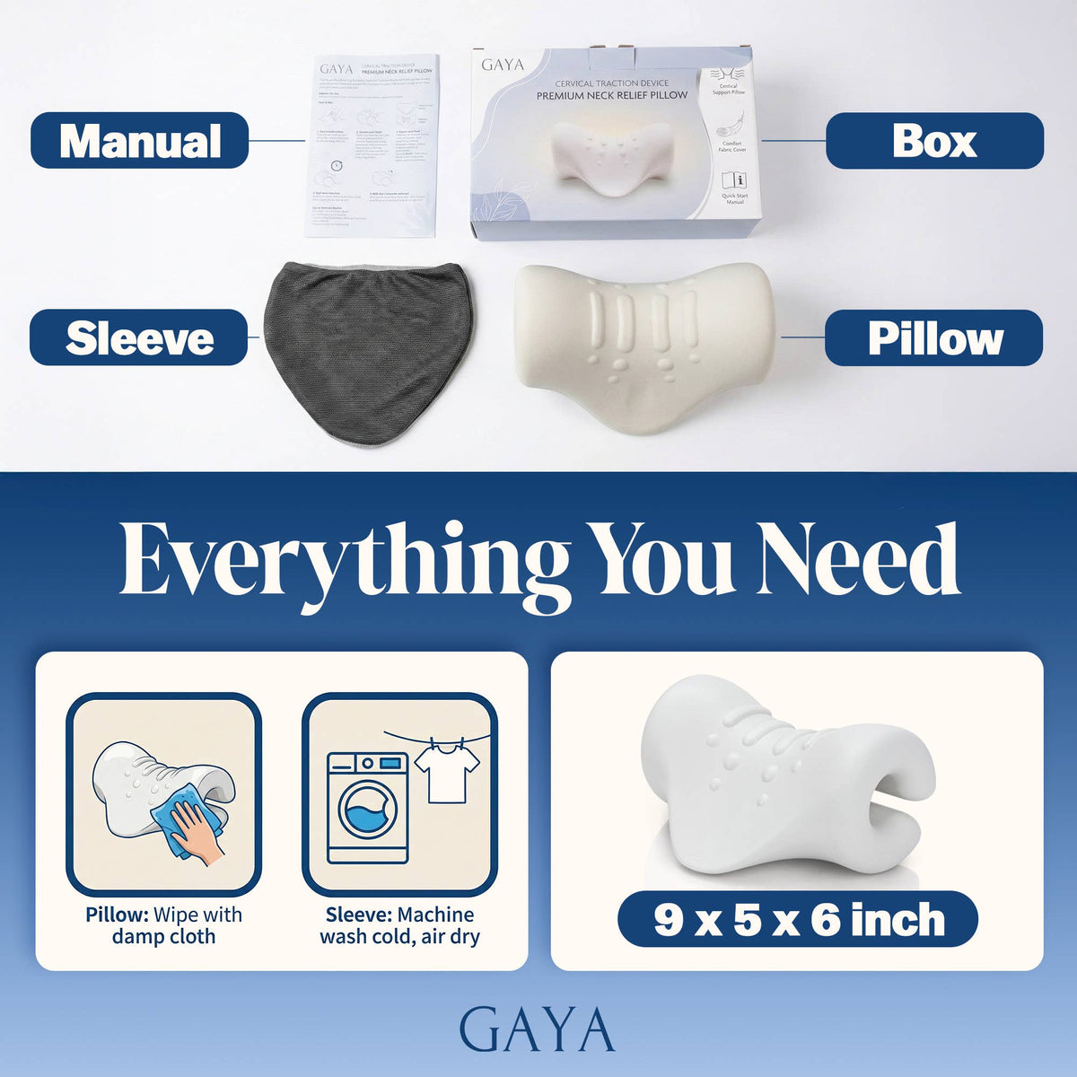 GAYA - Neck Stretcher for TMJ - Cervical Traction Pillow