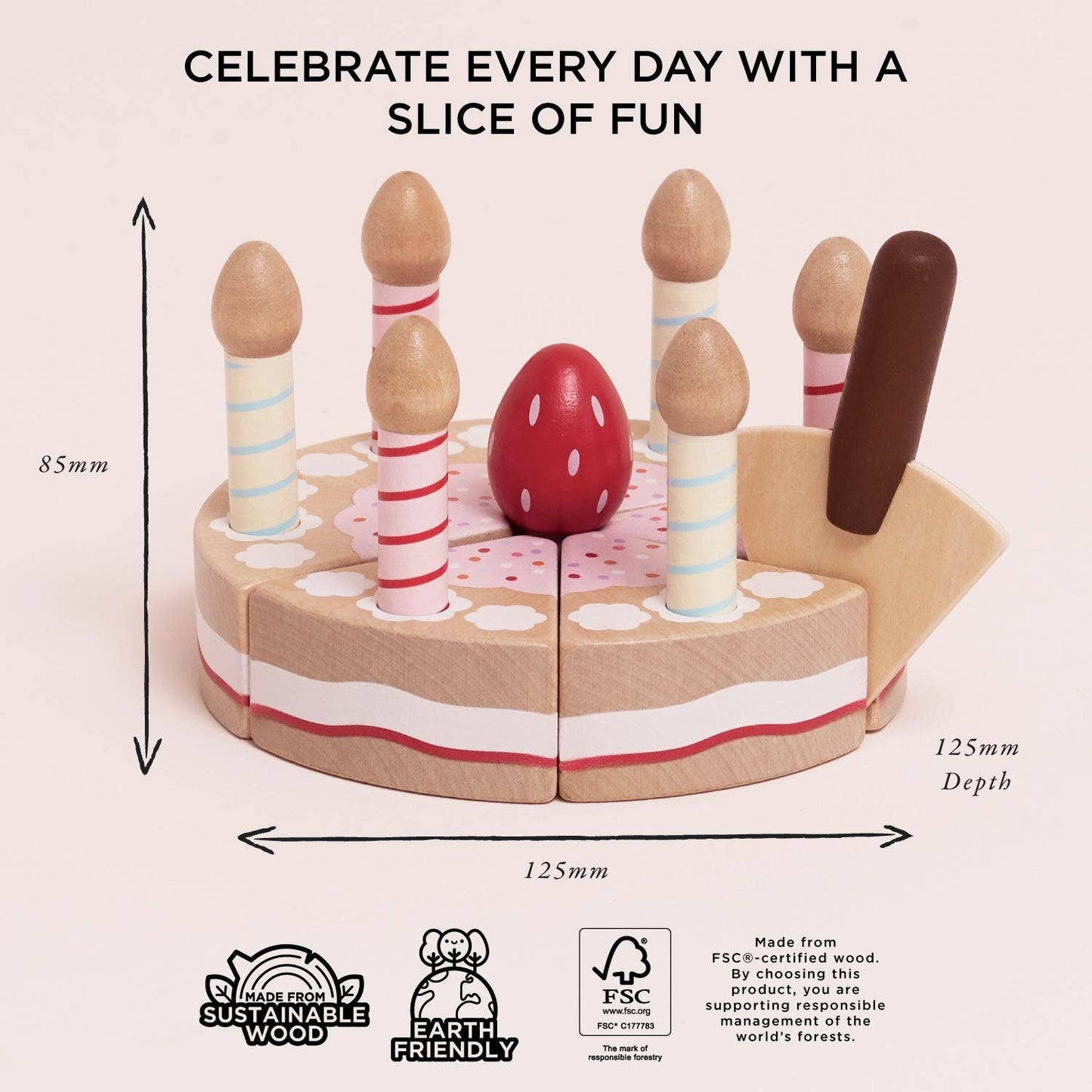 Le Toy Van, Inc. - Sliceable Birthday Cake & Candles
